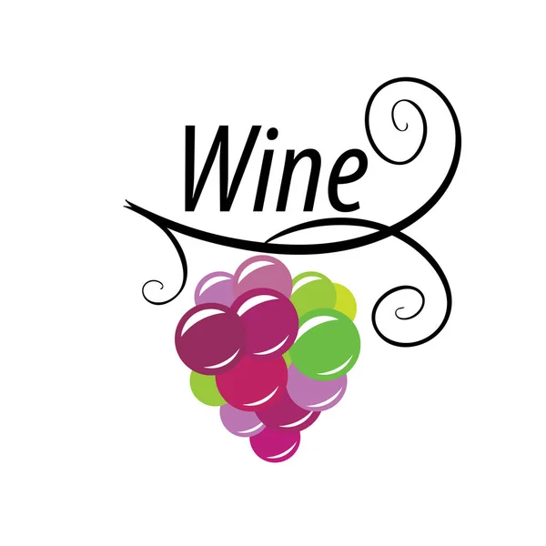 Racimo de uvas para logo de vino — Archivo Imágenes Vectoriales