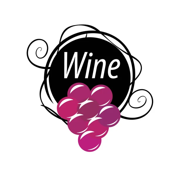 Bouquet de raisins pour le logo du vin — Image vectorielle