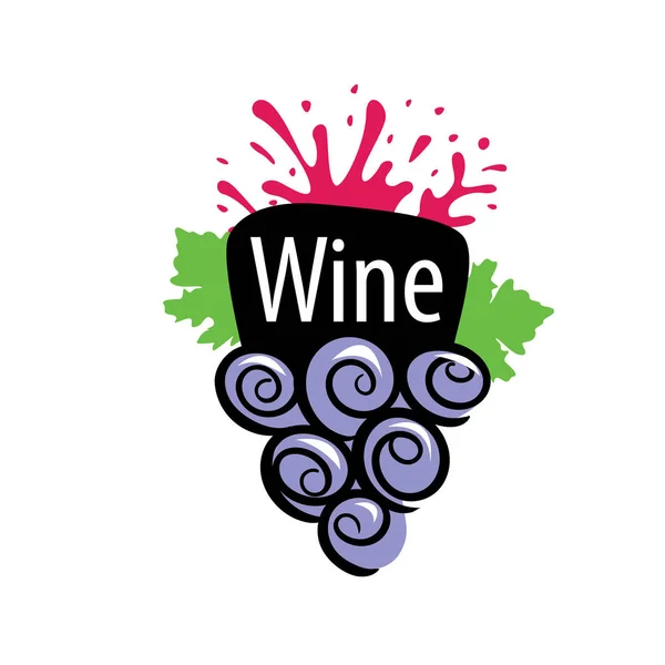 Bouquet de raisins pour le logo du vin — Image vectorielle