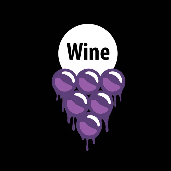 Grappolo d'uva per logo del vino — Vettoriale Stock