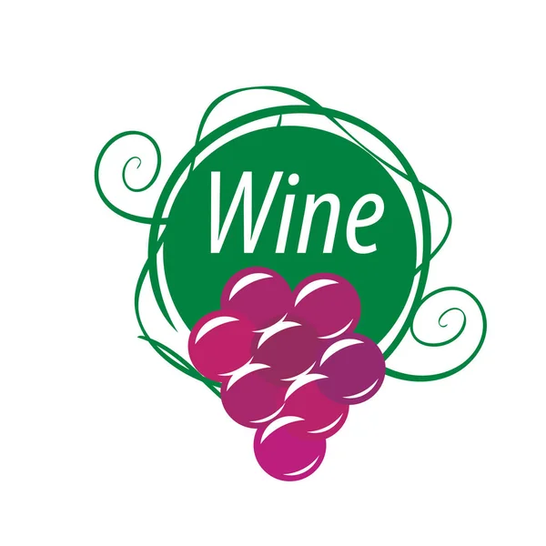 Bouquet de raisins pour le logo du vin — Image vectorielle