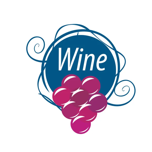 Bouquet de raisins pour le logo du vin — Image vectorielle