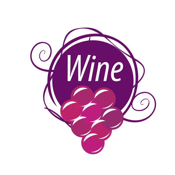 Racimo de uvas para logo de vino — Vector de stock
