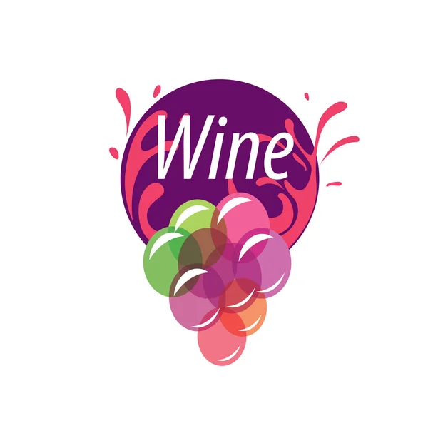 Bouquet de raisins pour le logo du vin — Image vectorielle