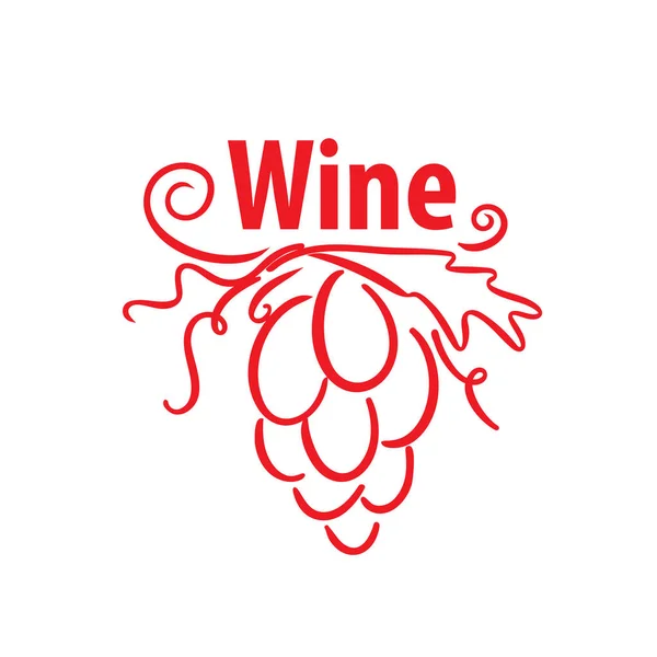 Bouquet de raisins pour le logo du vin — Image vectorielle