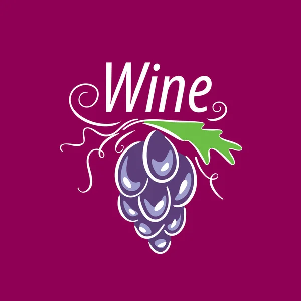 Bouquet de raisins pour le logo du vin — Image vectorielle