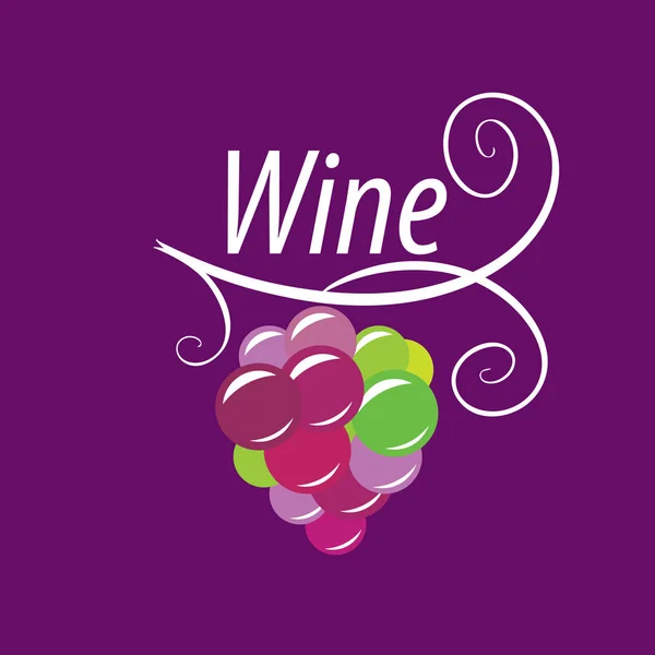 Куча винограда для логотипа вина — стоковый вектор