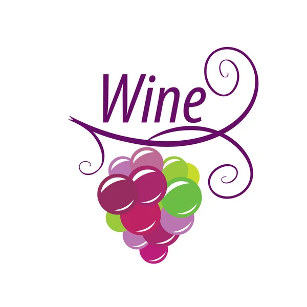 Racimo de uvas para logo de vino — Vector de stock