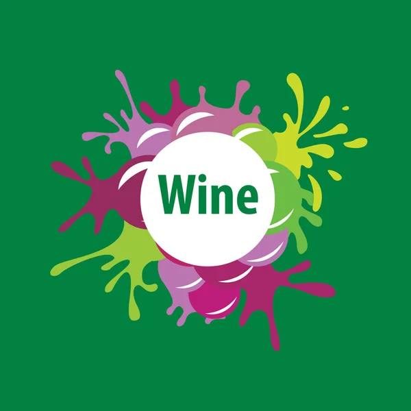 Τσαμπί σταφύλι για κρασί λογότυπο — Διανυσματικό Αρχείο