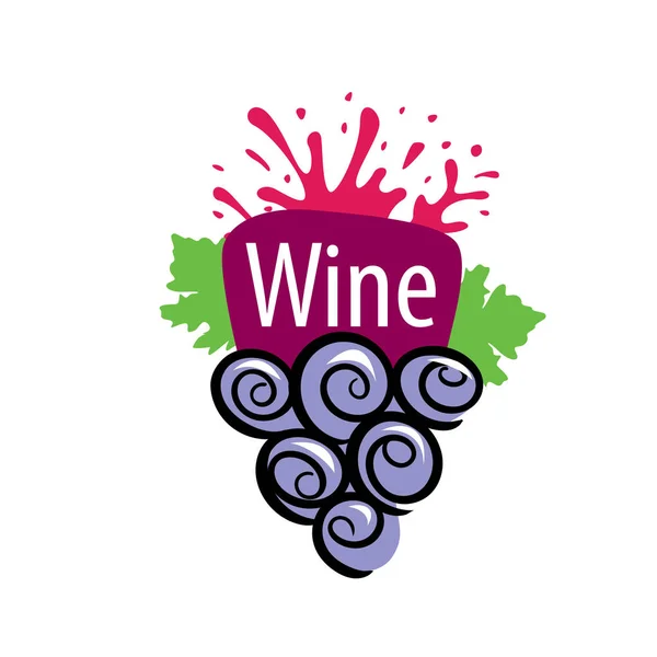 Bouquet de raisins pour le logo du vin — Image vectorielle