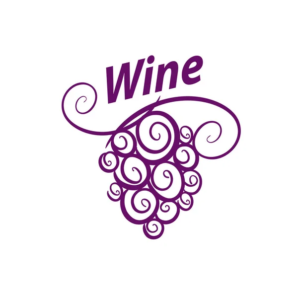Τσαμπί σταφύλι για κρασί λογότυπο — Διανυσματικό Αρχείο