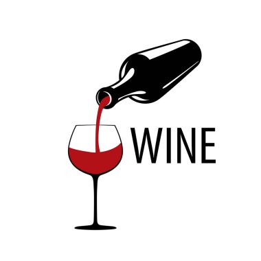 Vektör logo şarap