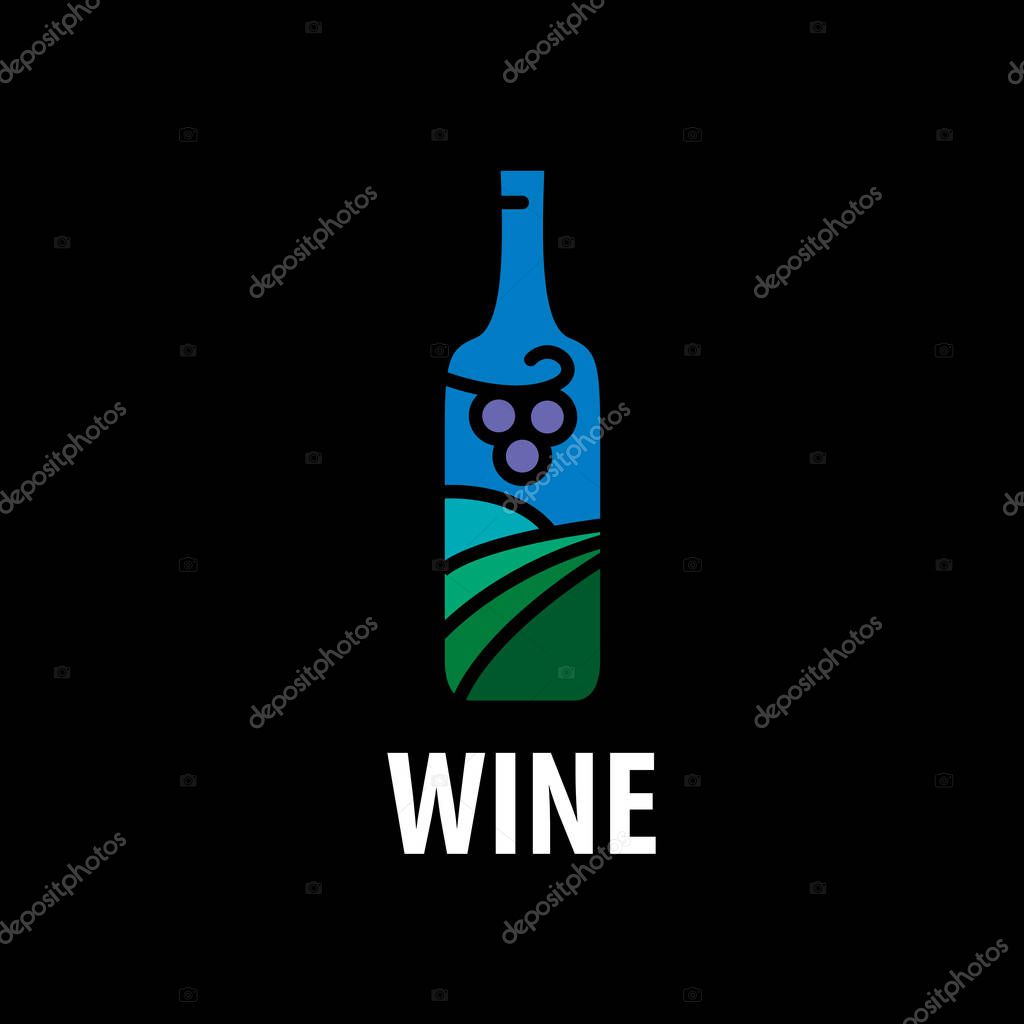 Wine logo design template. Vector illustration of icon