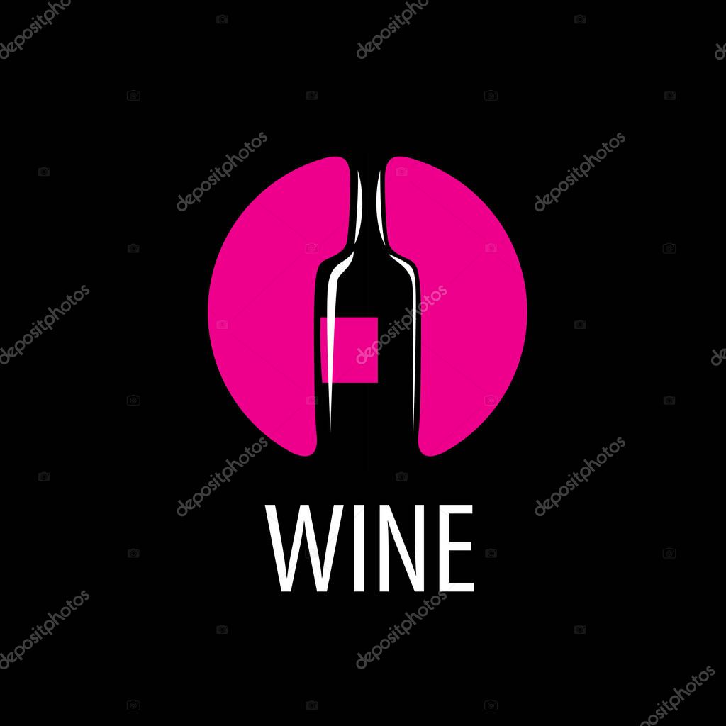 Wine logo design template. Vector illustration of icon