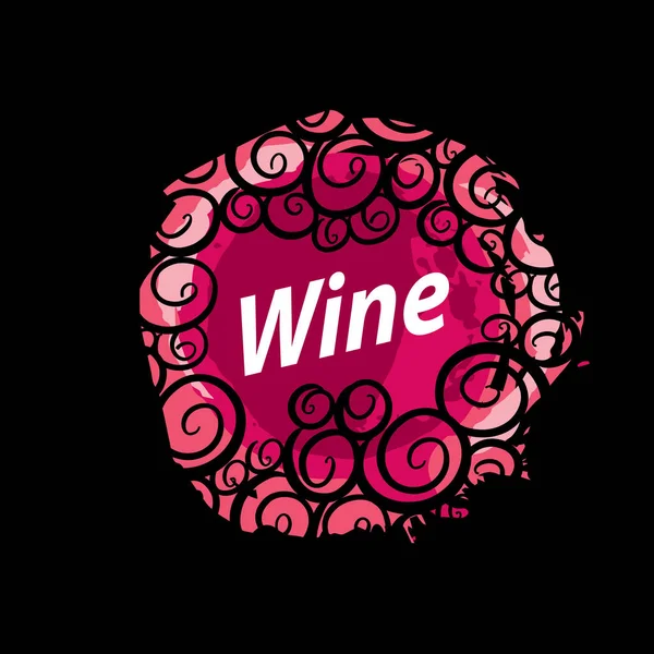 Logo du vin empreinte — Image vectorielle