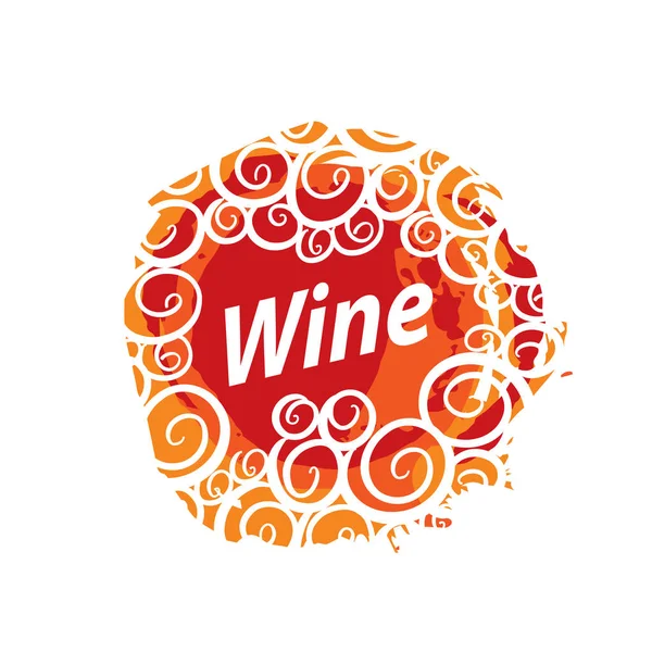 Logo du vin empreinte — Image vectorielle