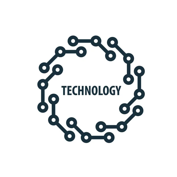 Vektorové logo technologie — Stockový vektor