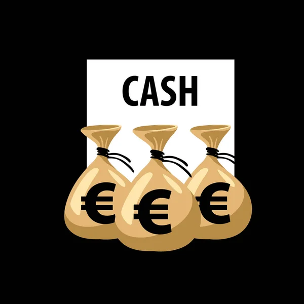 Logo zak geld — Stockvector