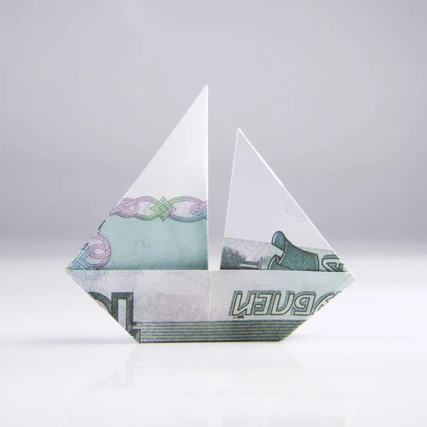 Ship from banknotes — Stock Photo, Image