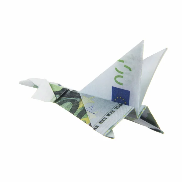 Origami letadla z bankovek — Stock fotografie