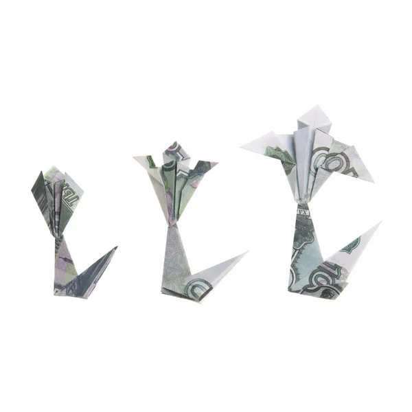花折纸纸币 — 图库照片