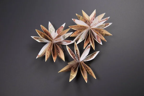 Çiçek origami banknotlar — Stok fotoğraf