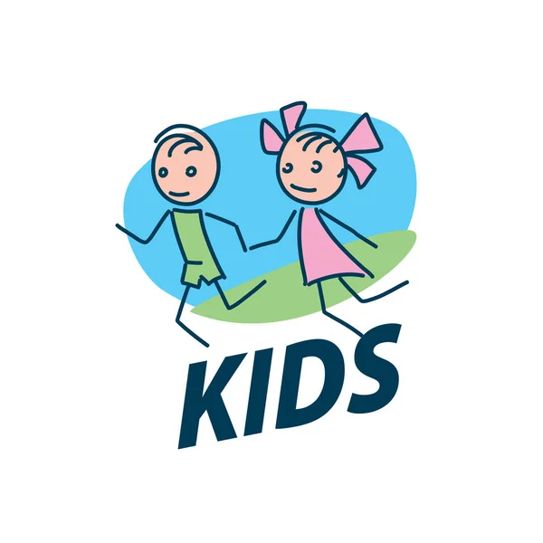 Logotipo do vetor crianças —  Vetores de Stock