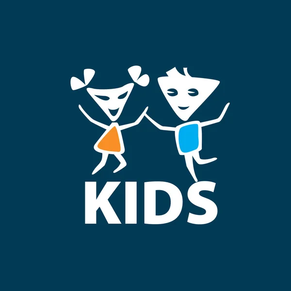 Logotipo do vetor crianças — Vetor de Stock
