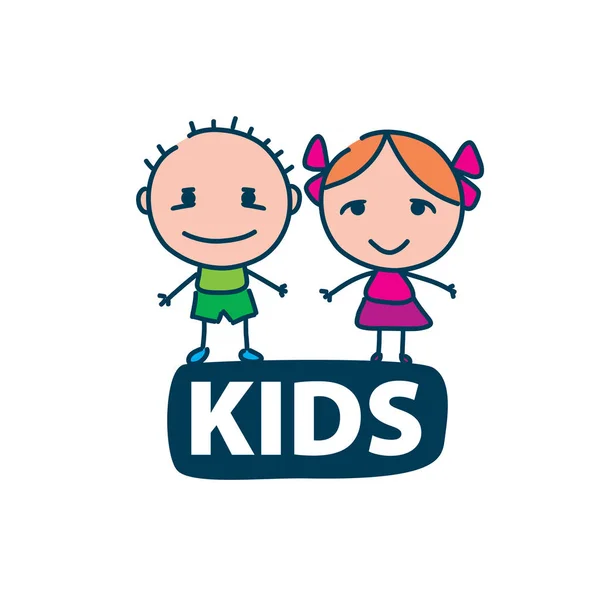 Vector logo kids — Stock Vector