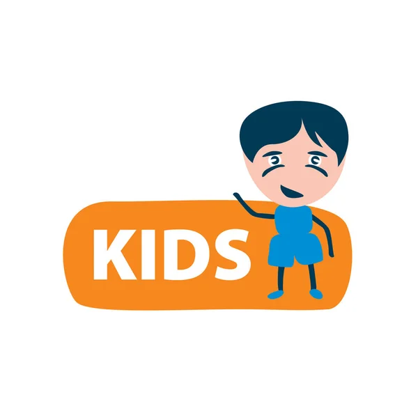 Vector logo kids — Stock Vector