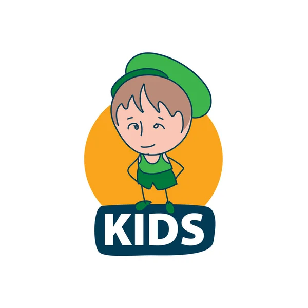 Vector logo niños — Vector de stock