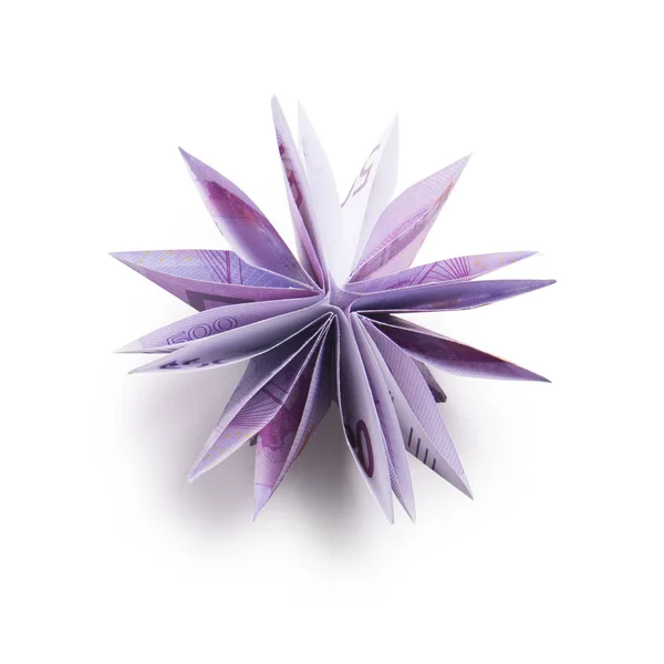 Banconote origami di fiori — Foto Stock