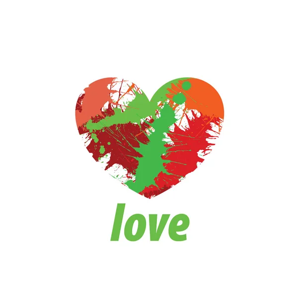 Логотип серце сплеск — стоковий вектор