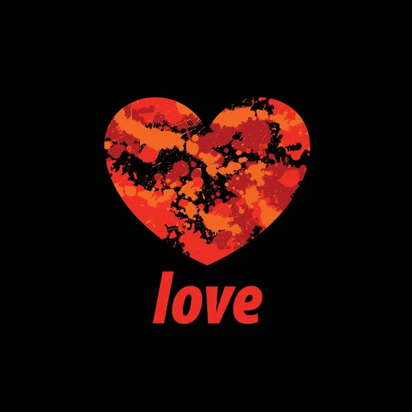 Logotyp hjärtat splash — Stock vektor