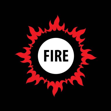 Yangın vektör logosu