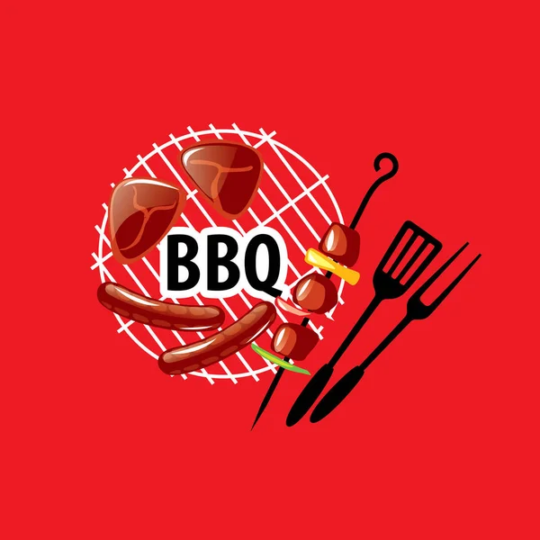 Barbecue logo de fête — Image vectorielle