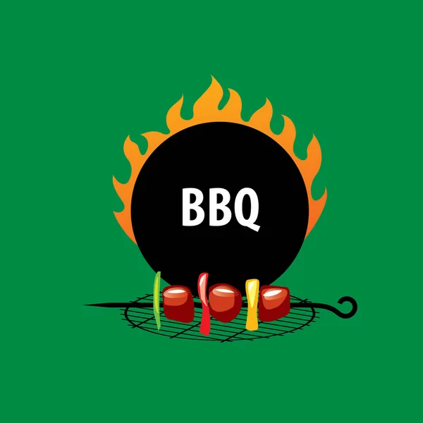 Logotipo da festa de churrasco — Vetor de Stock