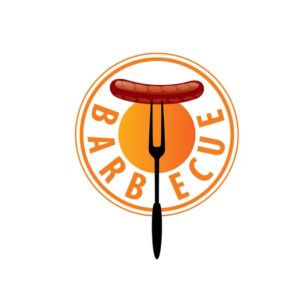 Barbekü partisi logosu — Stok Vektör