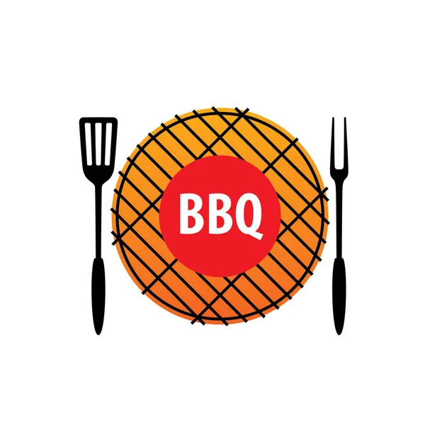 Logotipo da festa de churrasco — Vetor de Stock