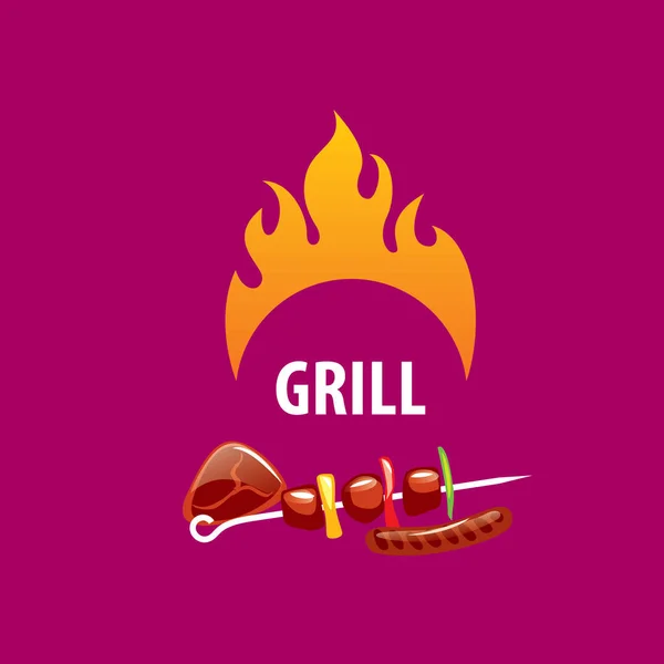 Barbekü partisi logosu — Stok Vektör