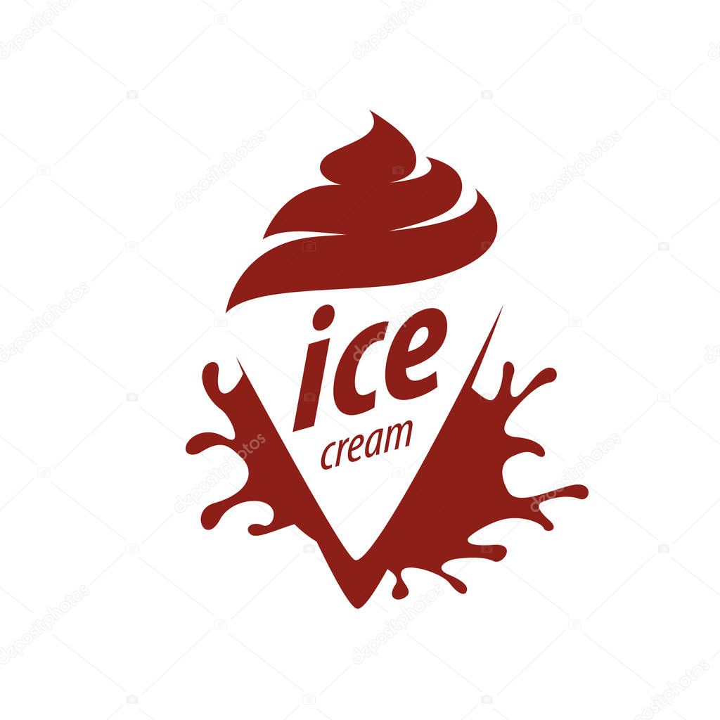 Ice cream logo design template. Vector illustration