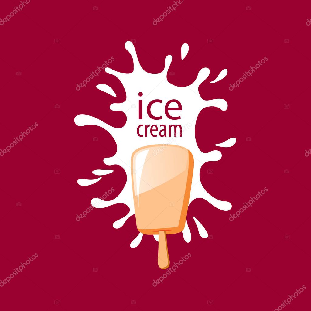 Ice cream logo design template. Vector illustration