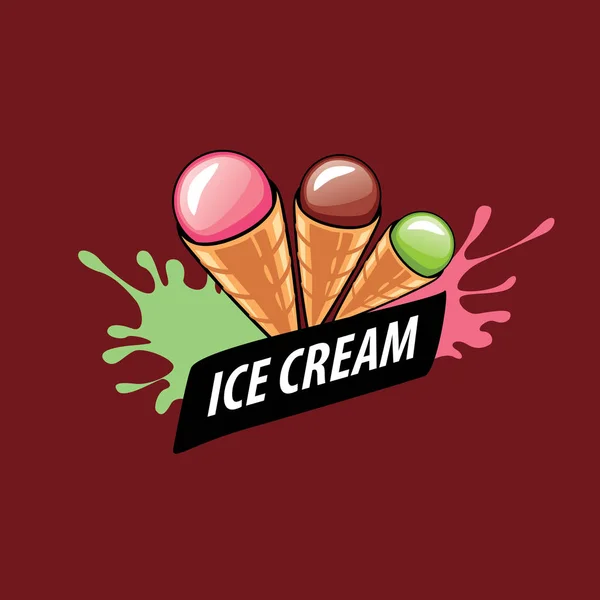 Logo crème glacée — Image vectorielle