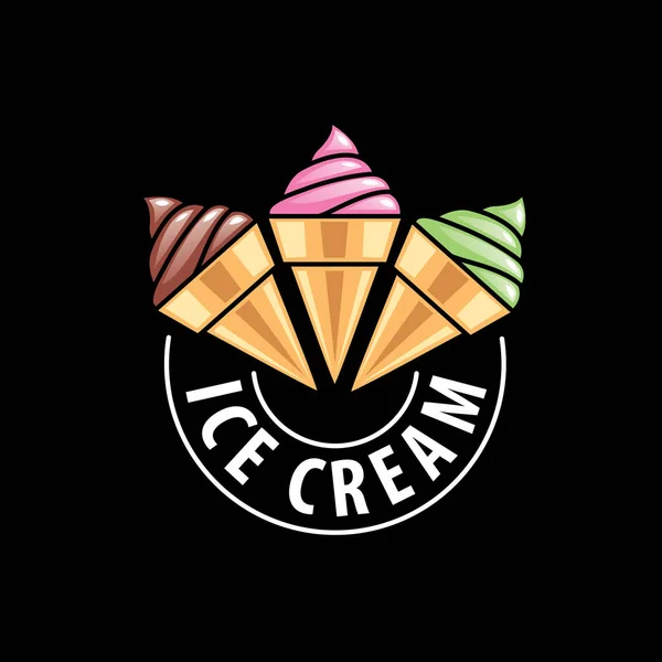 ロゴアイスクリーム — ストックベクタ