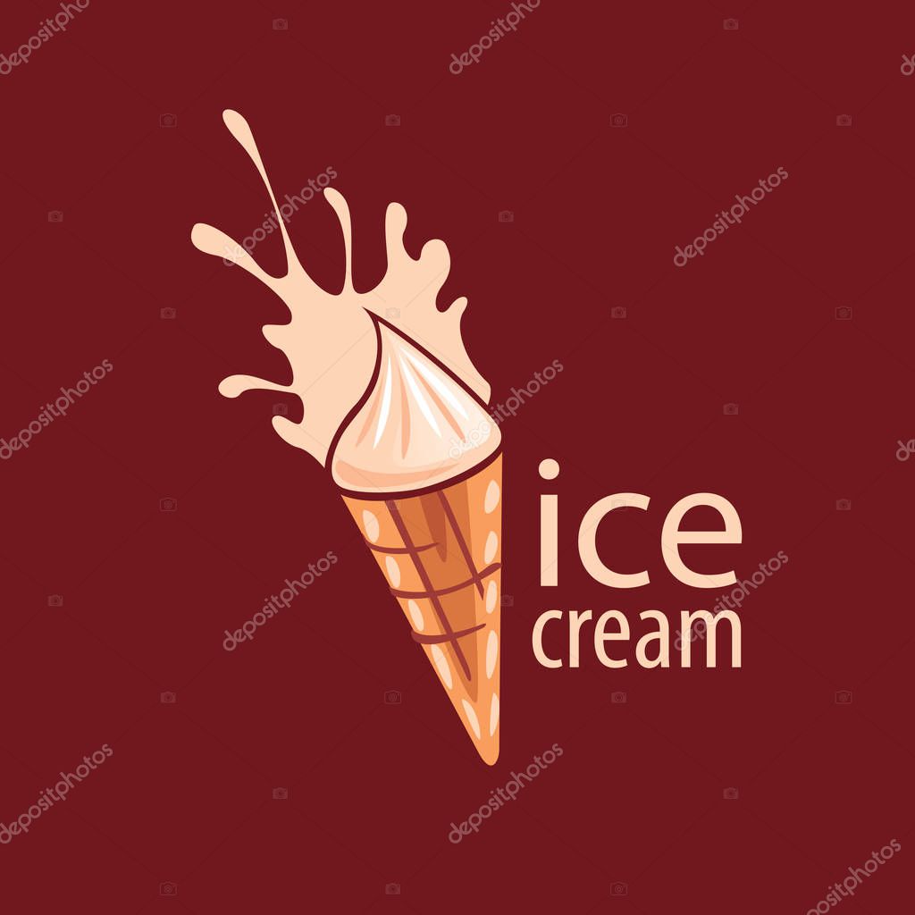 Ice cream logo design template. Vector illustration