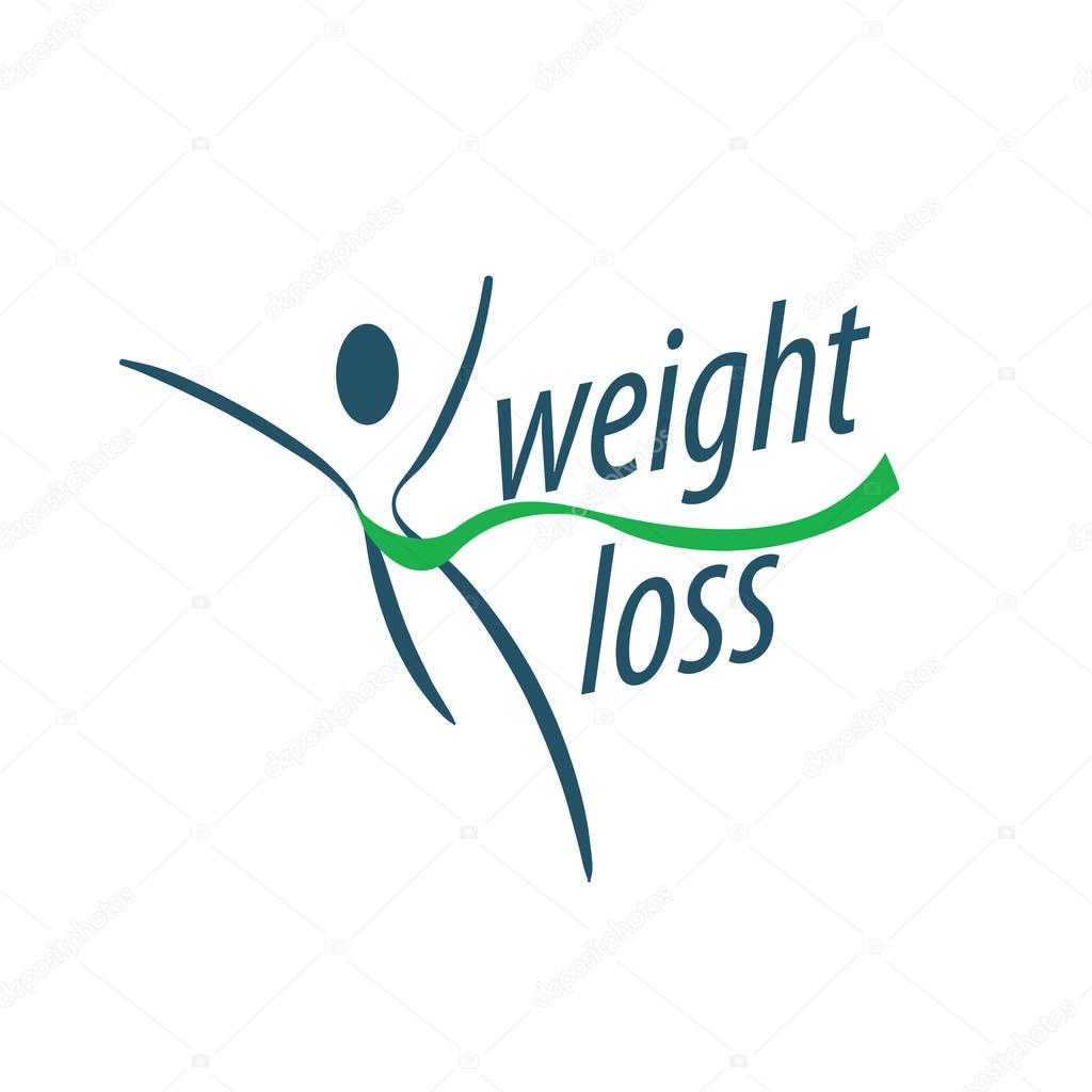 Pattern design logo weight loss. Vector illustration