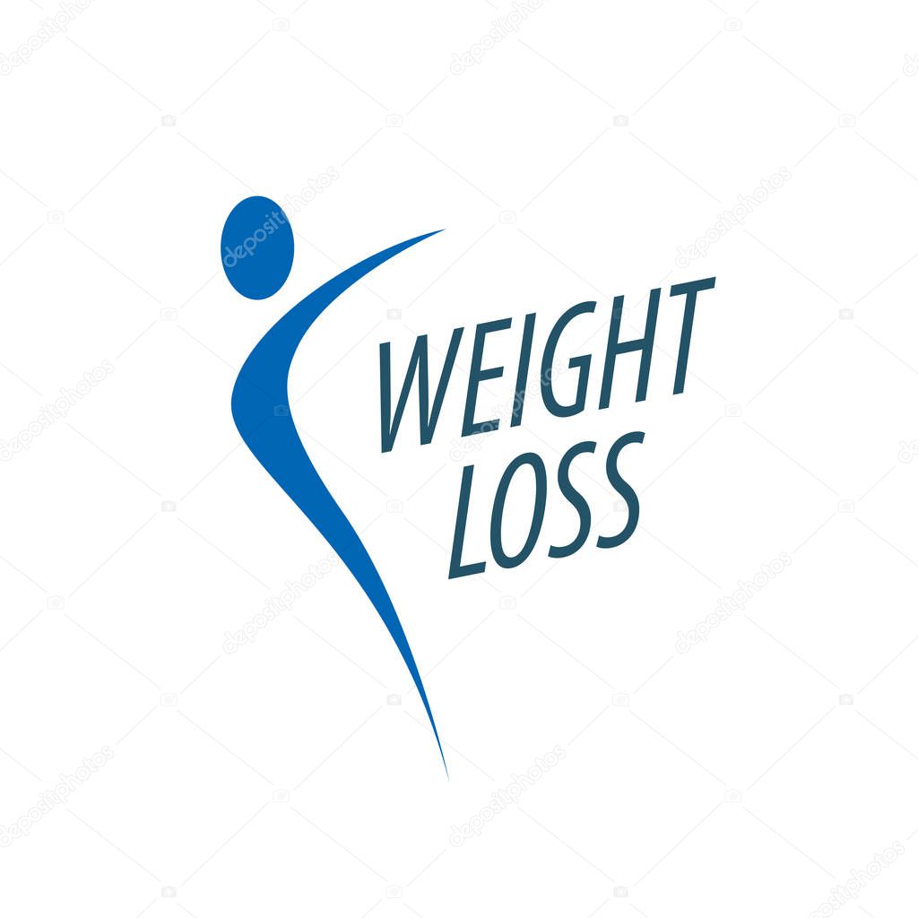 Pattern design logo weight loss. Vector illustration