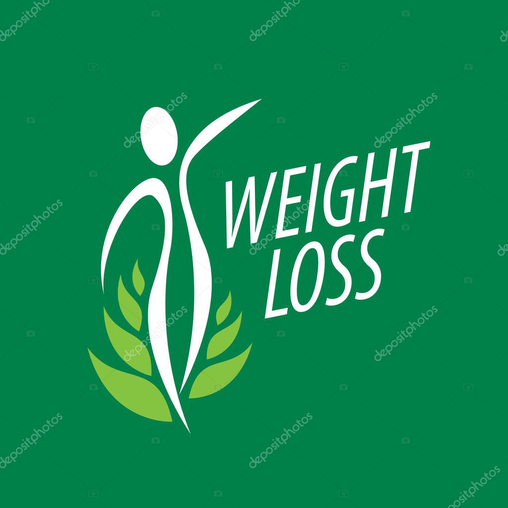 Pattern design logo weight loss. Vector illustration