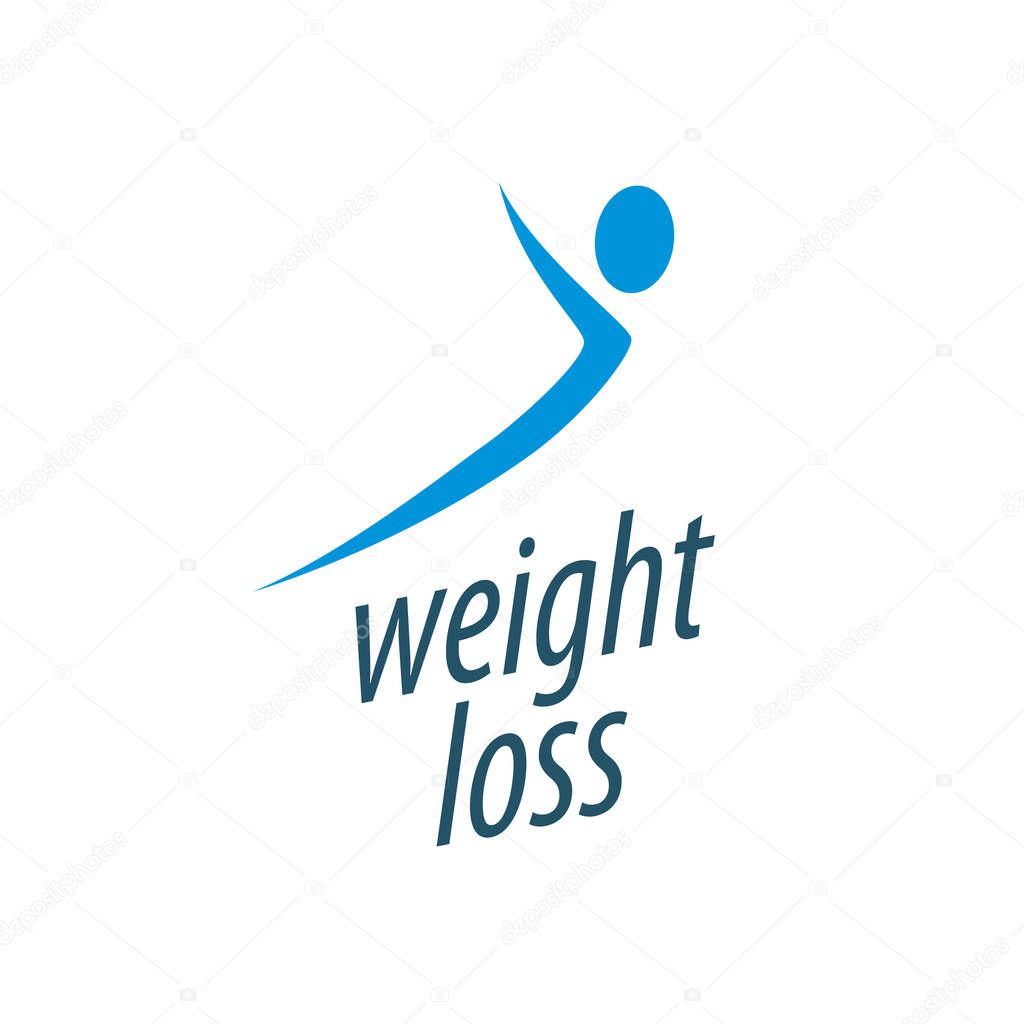 Pattern design logo weight loss. Vector illustration
