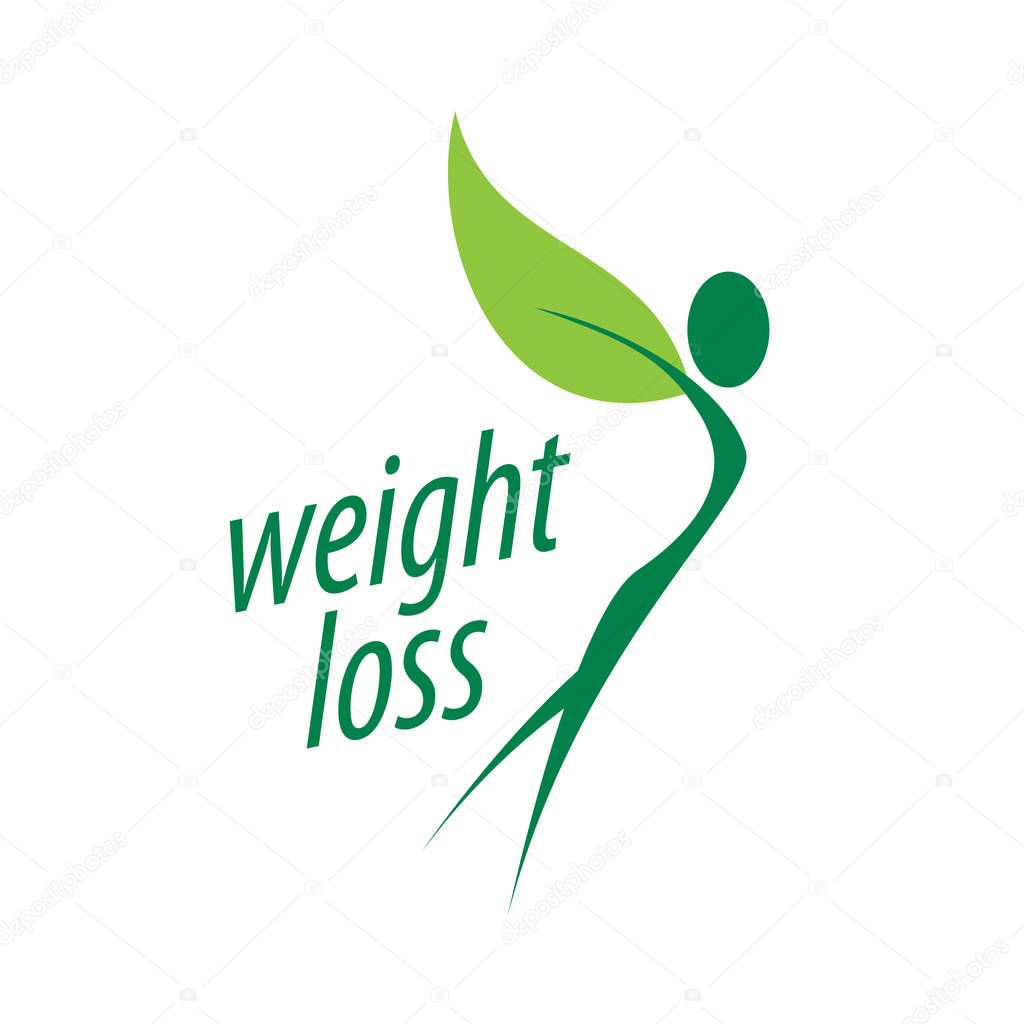 Pattern design logo weight loss. Vector illustration